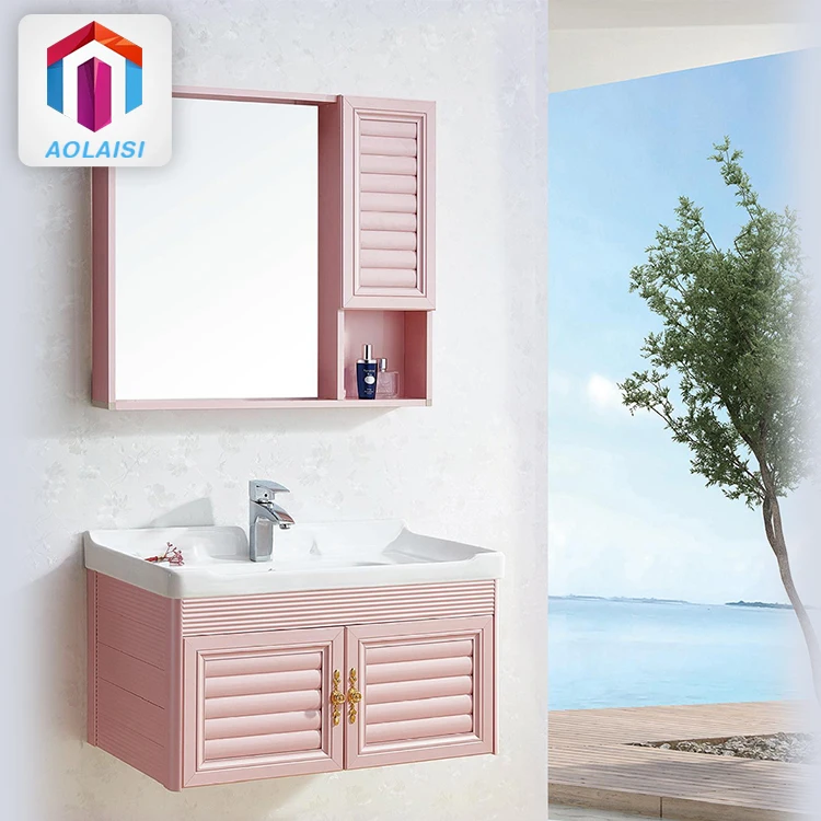 Pink Aluminium Wall Mounted Bath Cabinet Bathroom Toilet Modern Washroom Vanity Wall Sink Cabinet With Mirror Buy Washroom Vanity Wall Sink Cabinet Vanity Wall Sink Cabinet Washroom Wall Sink Cabinet Product On Alibaba Com