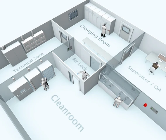 No dust prefabricated portable clean room for sale