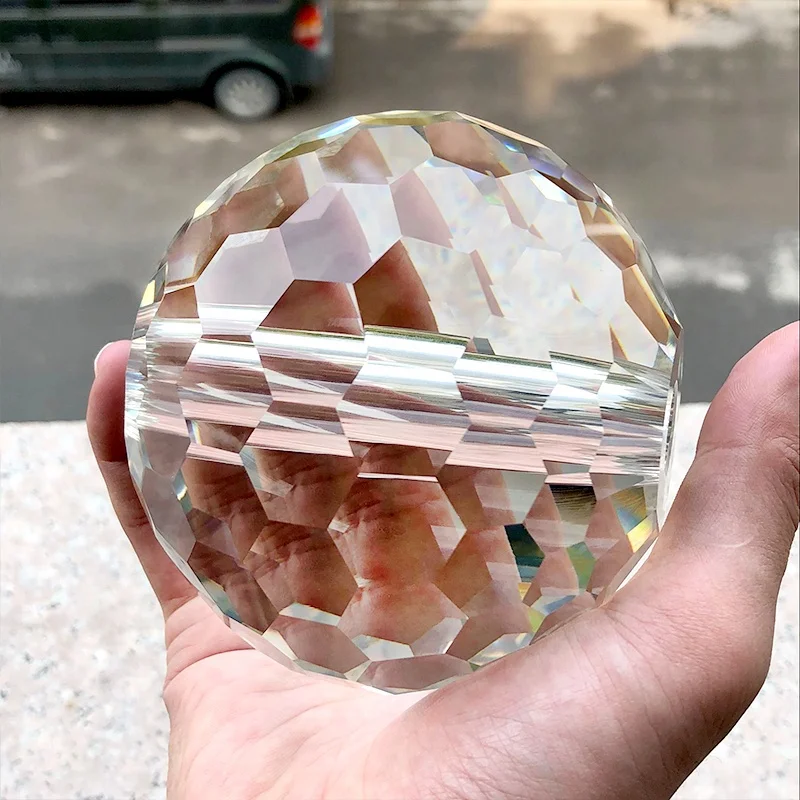 Diameter 100mm Diy Clear Sphere With Hole Shape Crystal Ball Hanging