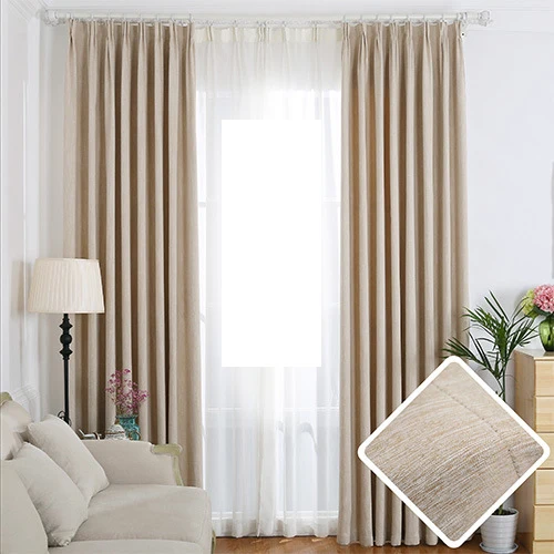 Manufacturer wholesale shade curtain simple and thick solid color in stock  amazon ebay style