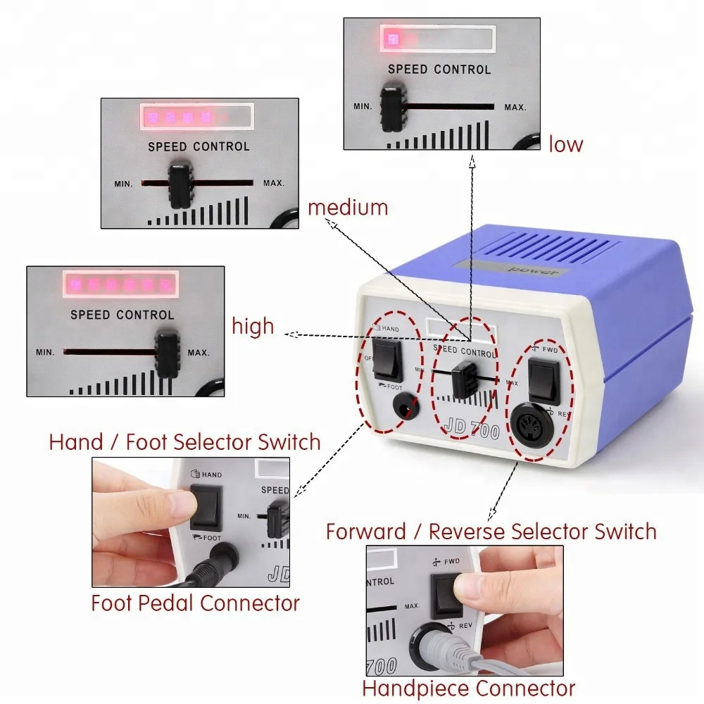 Jd 700 Manicure Machine Nail Drill Professional Electric Nail Drill