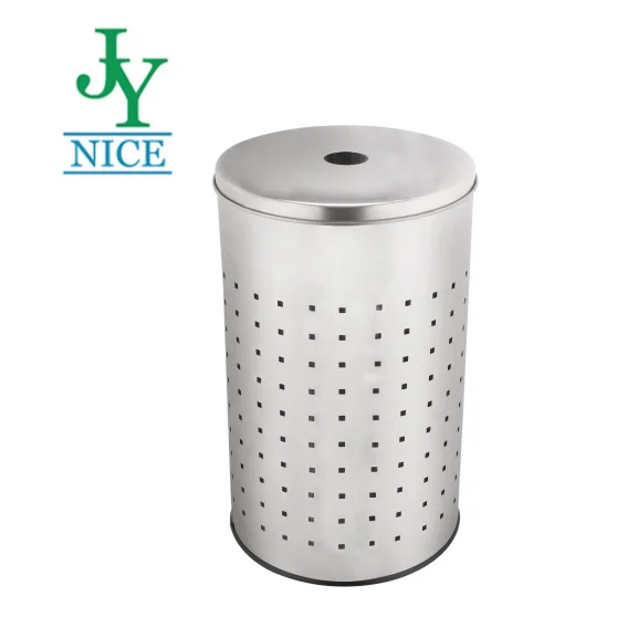 Cesto De Acero Inoxidable Para Ropa Sucia,Con Tapa De Madera,Para El