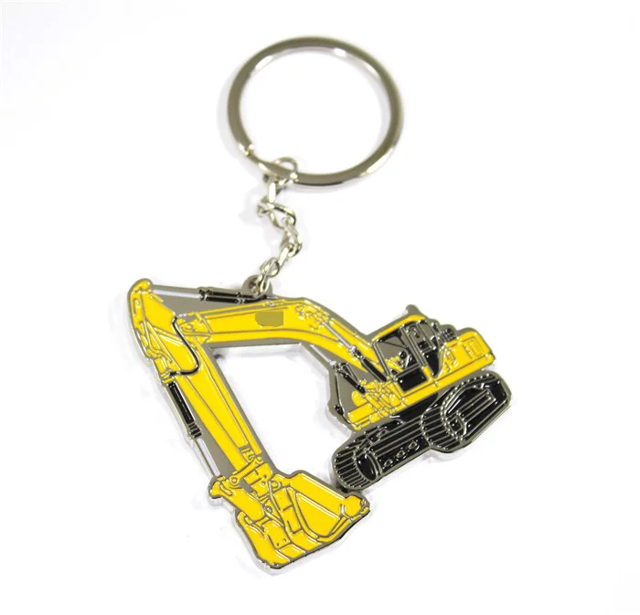 High Quality Metal Excavator Shape Keychain Bulldozer Keychain Factory Buy Excavator Keychain