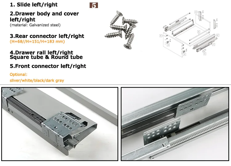 Kitchen Cabinet Taiming Metabox Drawer Slides Roller Buy Kitchen