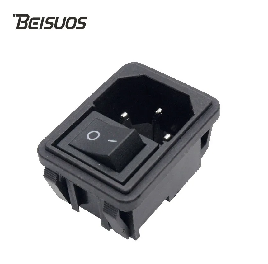 2.5a 250vac Iec Socket Switch C6 Power Socket Inlet Module Plug