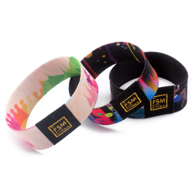 Elastic Wristband Custom Fabric With Personalized Label Logo For