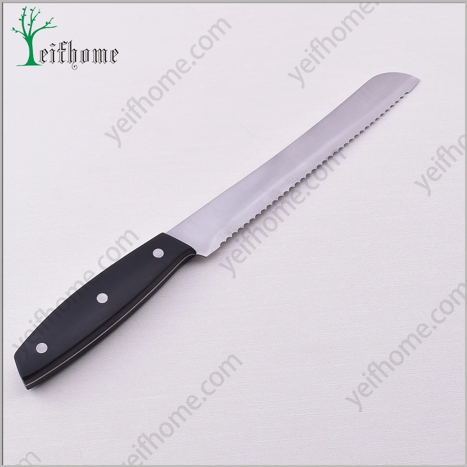 Inox stainless steel kitchen utensils bread knife