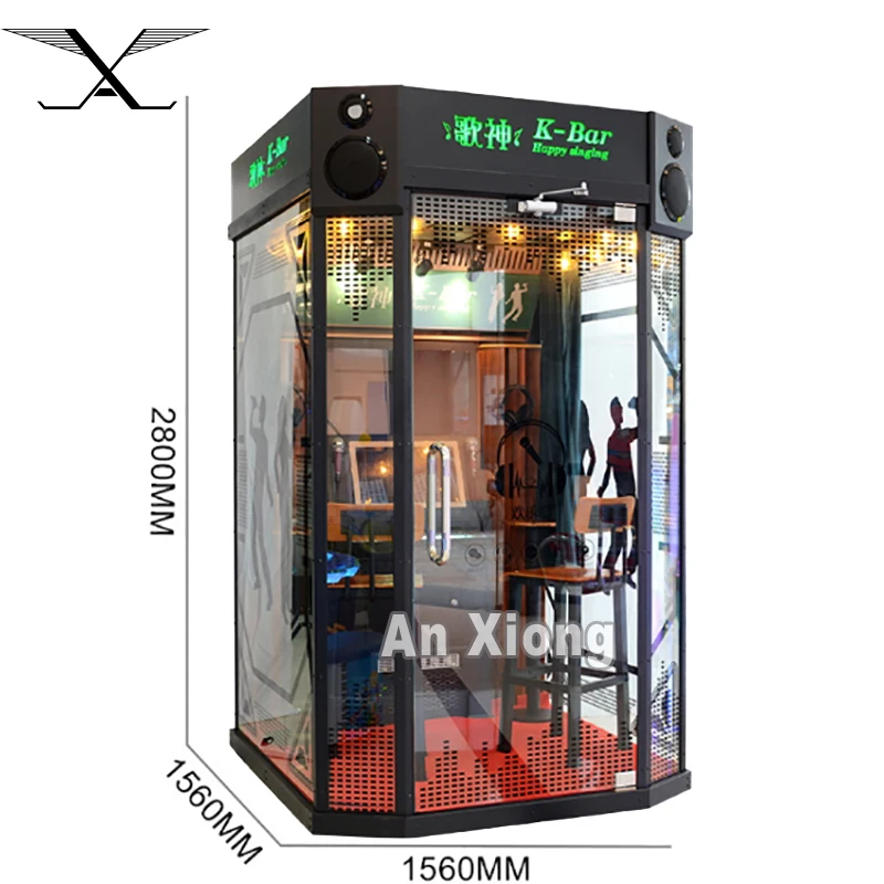 Ax Kbar Coin Operated Jukebox Karaoke Machine Mini Ktv/karaoke Booth