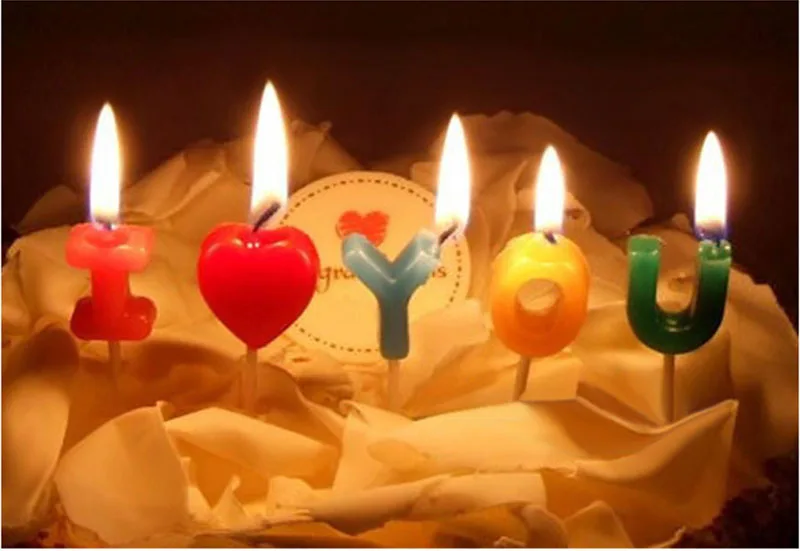 I Love You Candles Toothpick Cake Cute Candle Party Decorationin