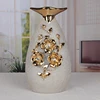 muslim indoor decoration ceramic frosted vase with golden flower