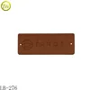 Small leather label logo maker custom pu leather name tag for bags