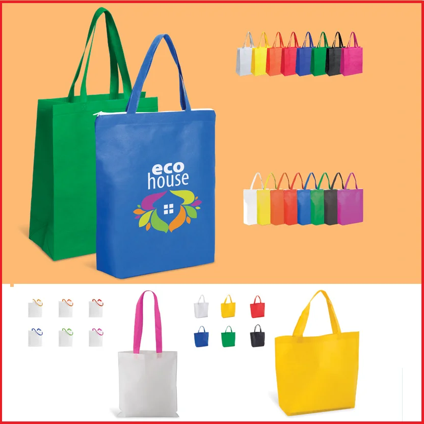No MOQ Own Factory Cheap Logo Printed Shopping Bag,Tote Bags,Non Woven Bag