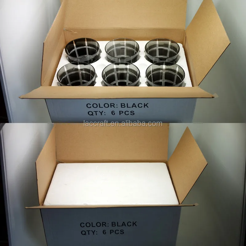 Handmade Bohemia Round Crystal Glass Ashtray Blue With Engraved Pattern