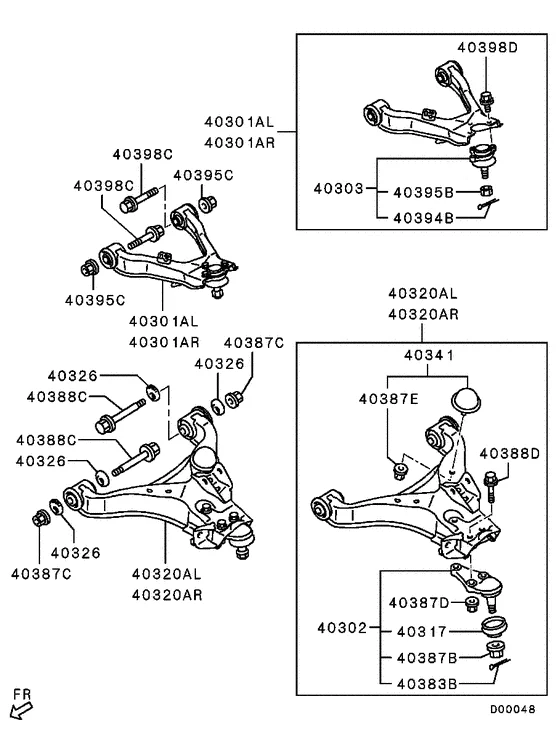Front Suspension Lower Arm Bolt For Mitsubishi Pajero Montero Car Parts