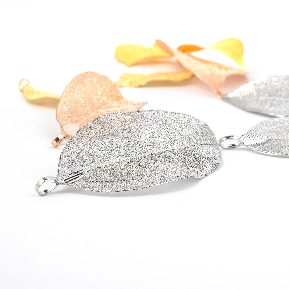 New Arrival Custom Luxury Women Jewellery Rose Gold Necklace Leaf