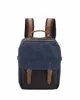 Wholesale Men's Canvas and Leather Denim Backpack