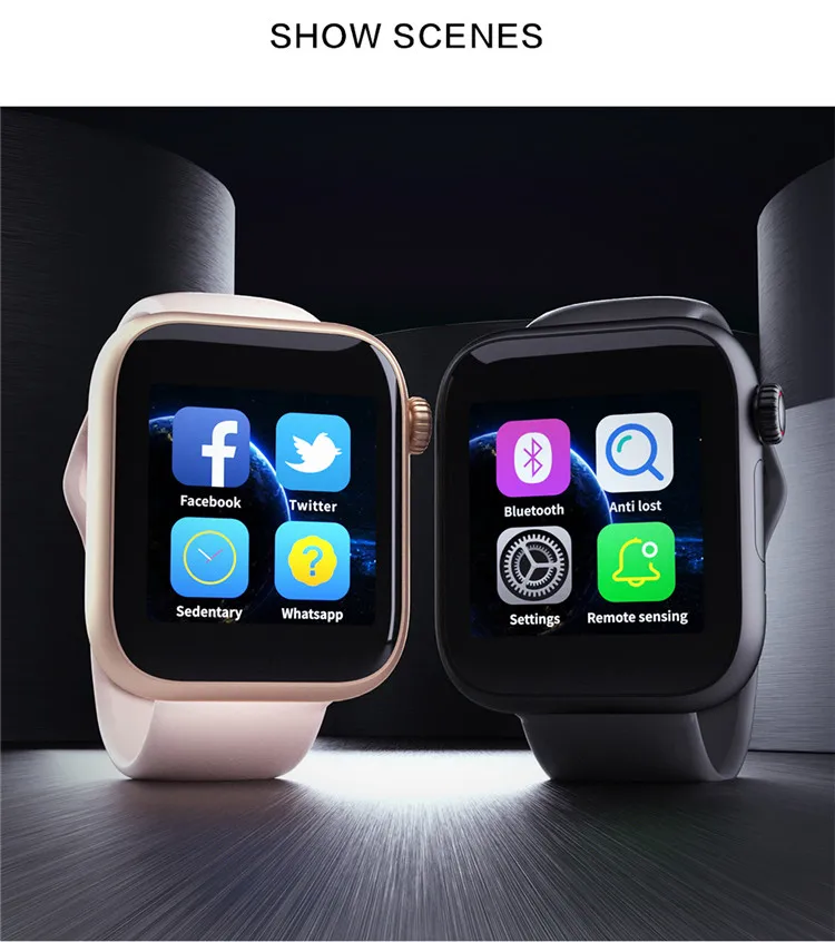 2020 Newest High Quality W6 SIM Smart Watch with Camera for IOS Android like IWO 6 7 8 10 11 Smartwatch for iphone xs max