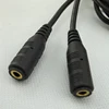 3.5mm 4 Pole Headphone Splitter Jack Male Plug to 2 Dual Female Socket Audio Cable Lead