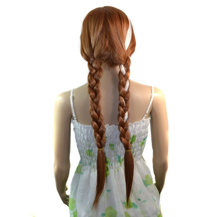 新款时尚长款直发女性马尾巴 cosplay 假发动漫满发