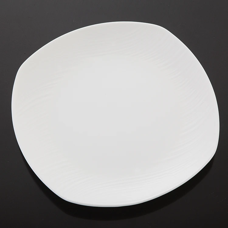 P&T Royal ware white Square dinner plate bone china dinner plate & fork