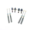 ed02027d New Arrival Design Jewelry Handmade Turquoise Baroque Statement Chains Tassel Two Use Way Clip On Earrings