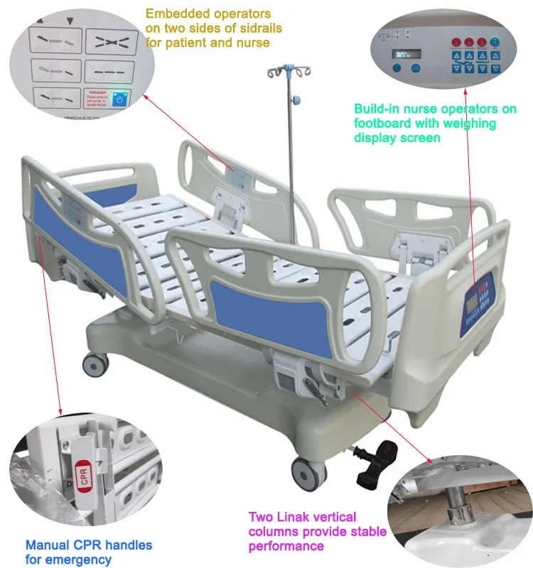 Btae001 Super Quality Top Sell Two Column 5function Electric Hospital