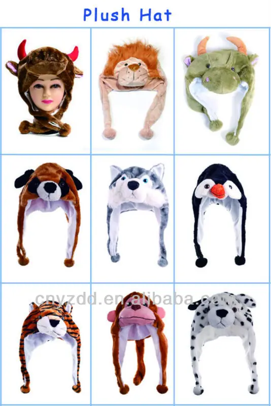 animal winter hats for adults