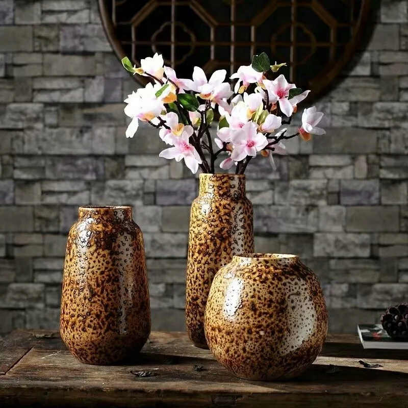 European Ceramic Vase With Leopard Print Home Goods Decoration