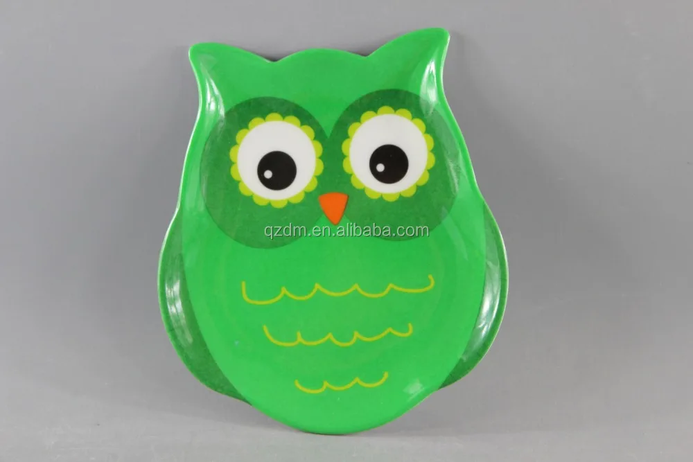Owl Shape Melamine Dessert Plate For Hallowmas
