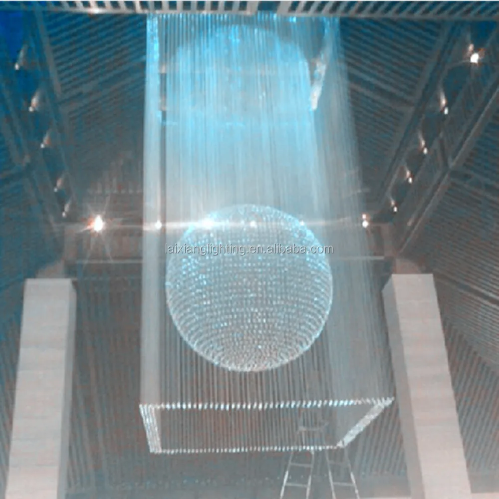 Bloem/logo ontwerp enorme glasvezel lamp kroonluchters en ...