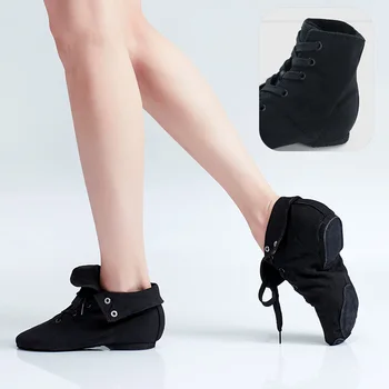 black lace up dance shoes