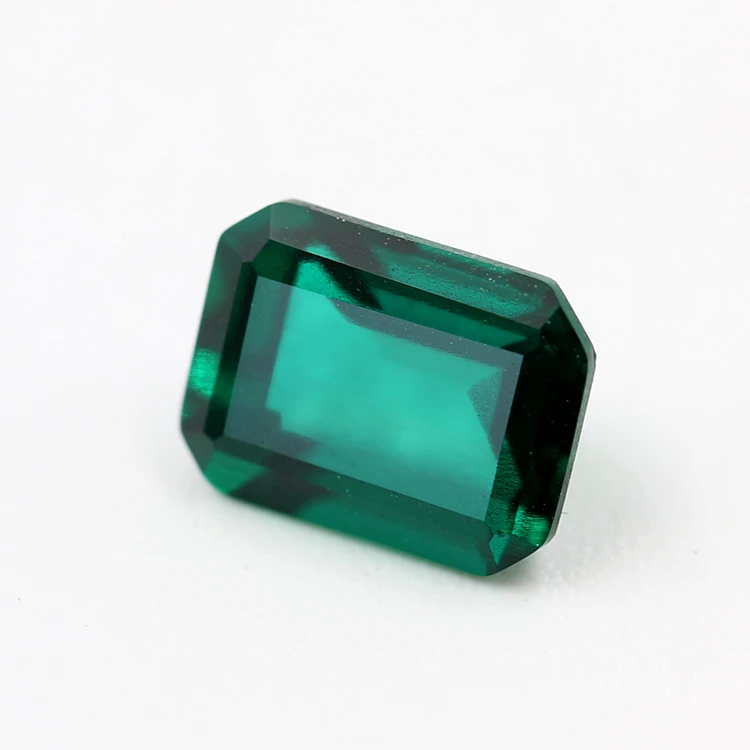 Russian Large Emerald Cut Loose Stone Hydrothermal Grown Emeralds Lab ...