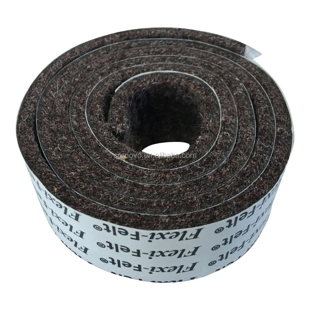 Felt Door Seal & Weather Stripping Brush Frameless Adhesive Pile Window