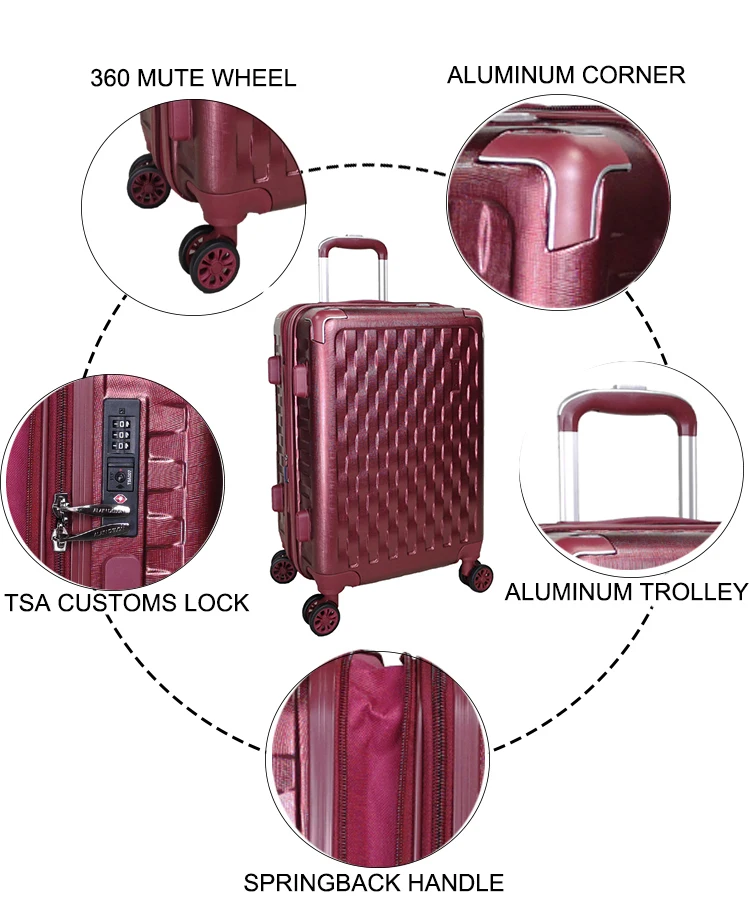 Factory Production Valise 40x30x20 Luggage Travel Bag Sets 3pc Vintage ...