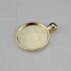 both sides tray setting & blank round pendant