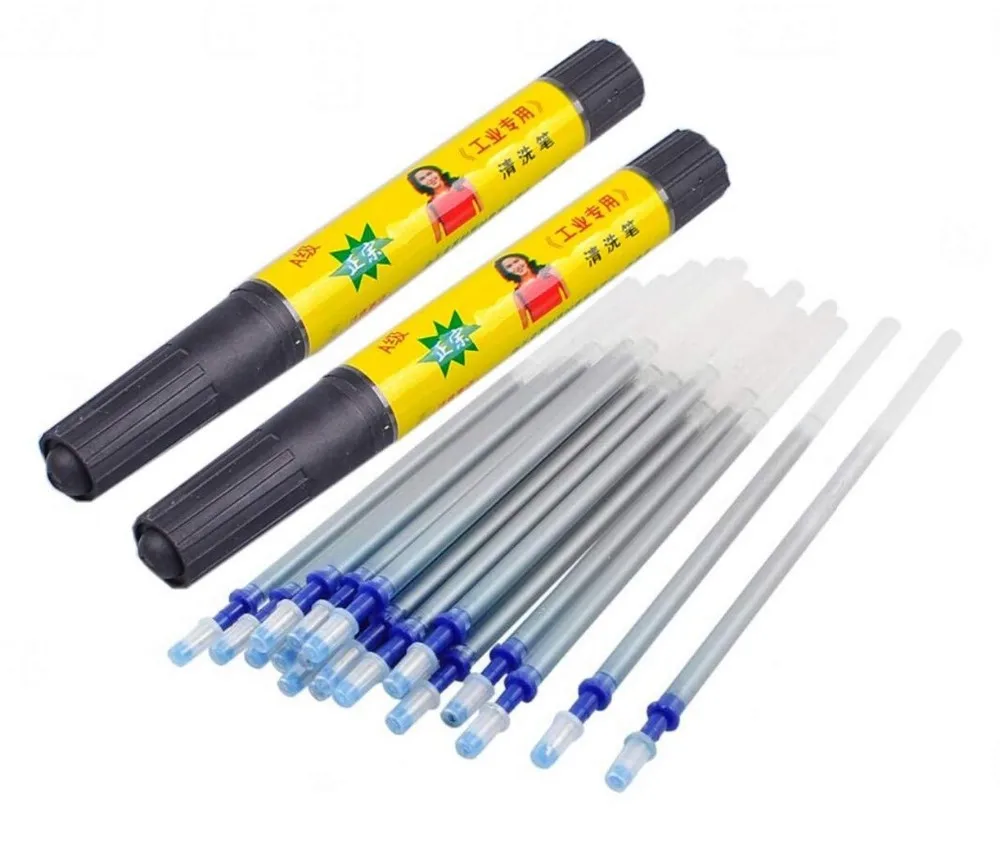 100pcs Leather Silver Line Painting Pen Silver Refill Pen White+cleaning Pen Tool Buy Silver