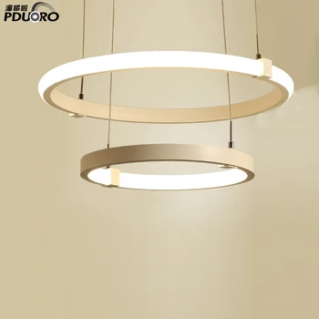 Large Rings Led Pendant Lights Gold Hanging Lamp For Restaurant