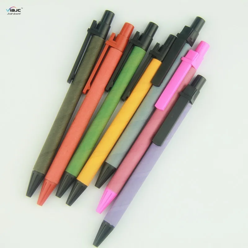 Eco Friendly Biodegradable Recycled Paper Pens As Custom Promotion