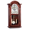 Mechanical Rotating Wall clocks Wooden case CE/FCC/ISO with Silver Dial and Gold Pendulum