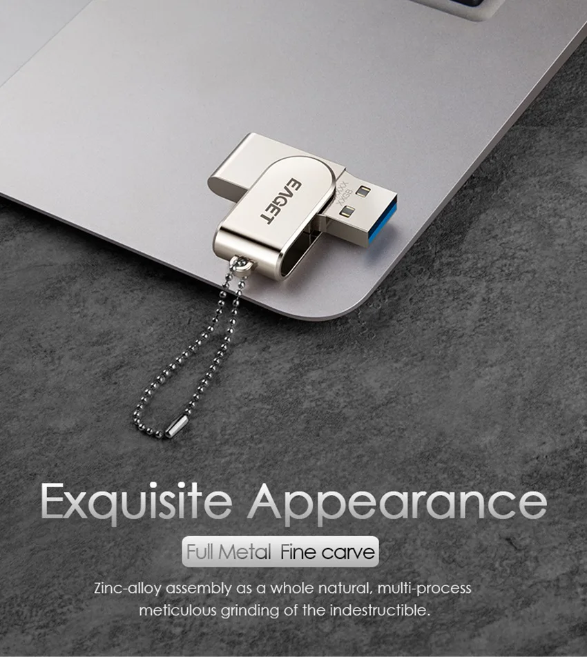 EAGET S30 16/32/64GB USB Flash Drive Memory Stick USB 3.0 Metal Mini Flash Disk Memory Pendrive External Storage - ANKUX.COM
