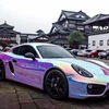 9ff 2018 popular rainbow holographic car vinyl wrap for car and motorcycle sample