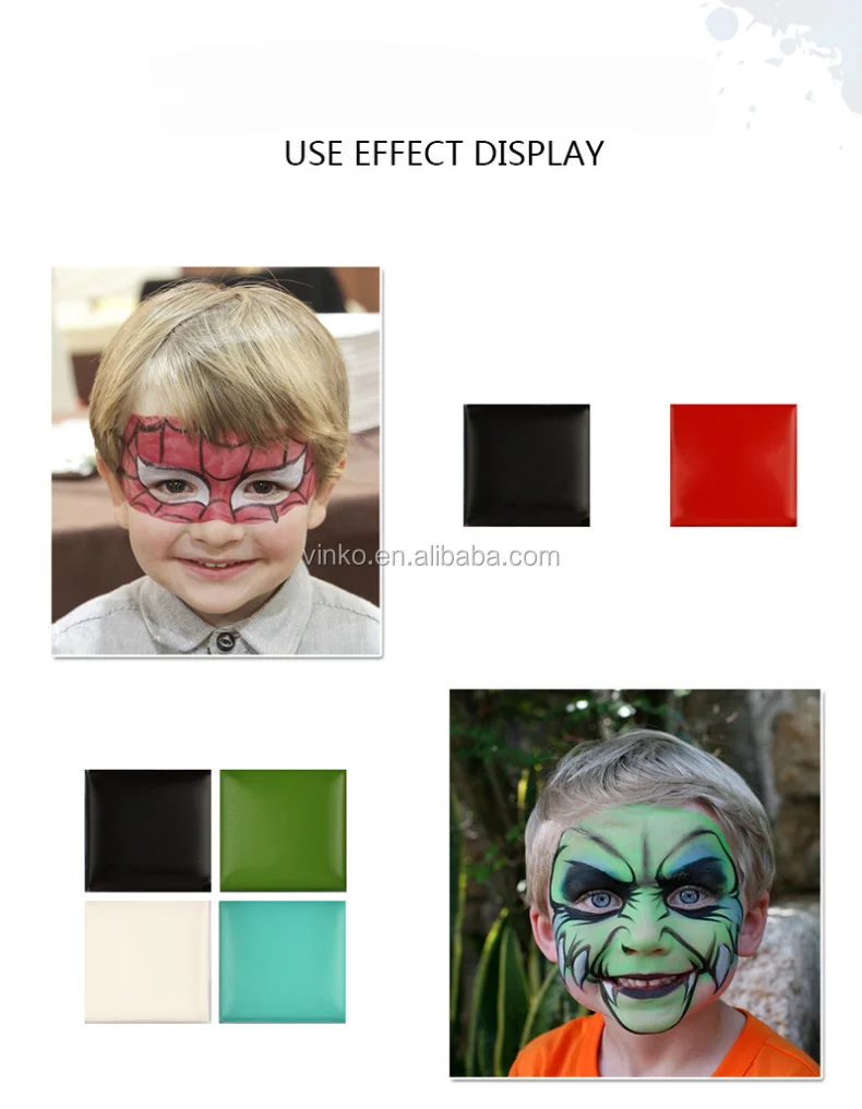 Professional 12 Color Palette Best Face Painting Party Kits and Cosplay Body Paint Set