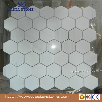 Carrara White Italian Carrera Marble Hexagon Mosaic Tile 4 Inch Polished Carrara White Italian Carrera Marble Hexagon Mosaic Tile 4 Inch Polished