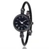 Black Gold Silver Cable Band Women's Small Size Bangle Watch