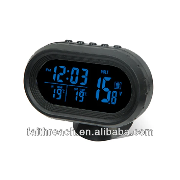 Lcd Thermometer Battery Powered Digital Car Clock Buy Car Clock