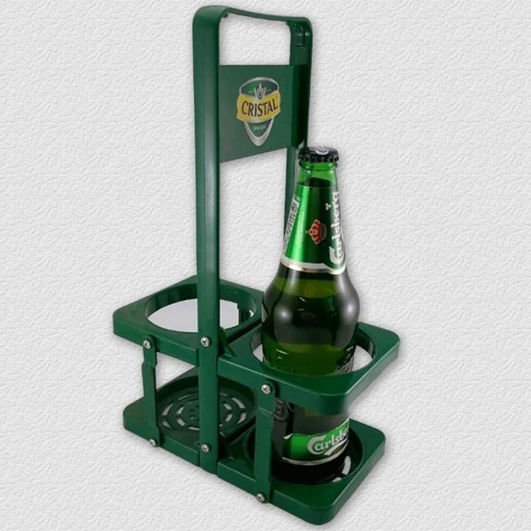10cm Diameter Hole Custom Plastic Handheld Beer Bottle Holder Carrier