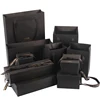 Harwoo 2019 custom black leather paper Jewelry gift Packaging Box Gift ring Box necklace bangle box Wholesale velvet insert