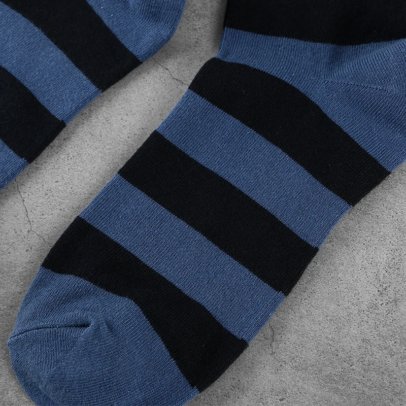 Autumn And Winter Combed Cotton Stripes Warm Tide Socks High Tube Striped Cozy Crew Socks