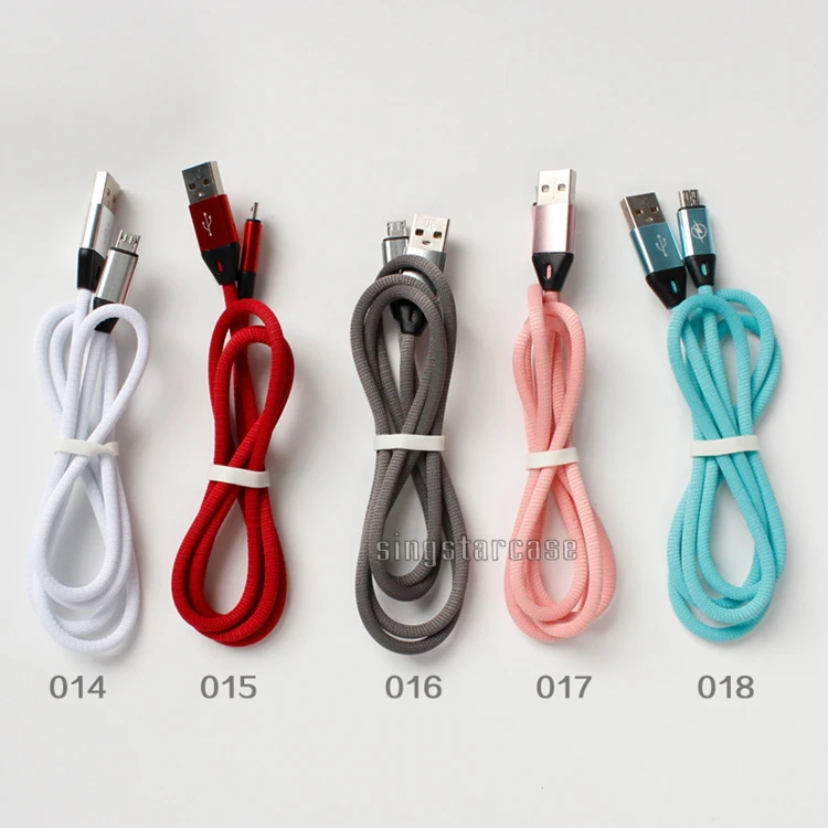 Wholesale Alibaba Linen Cloth 1m Android Accessory Micro Usb Cable Data