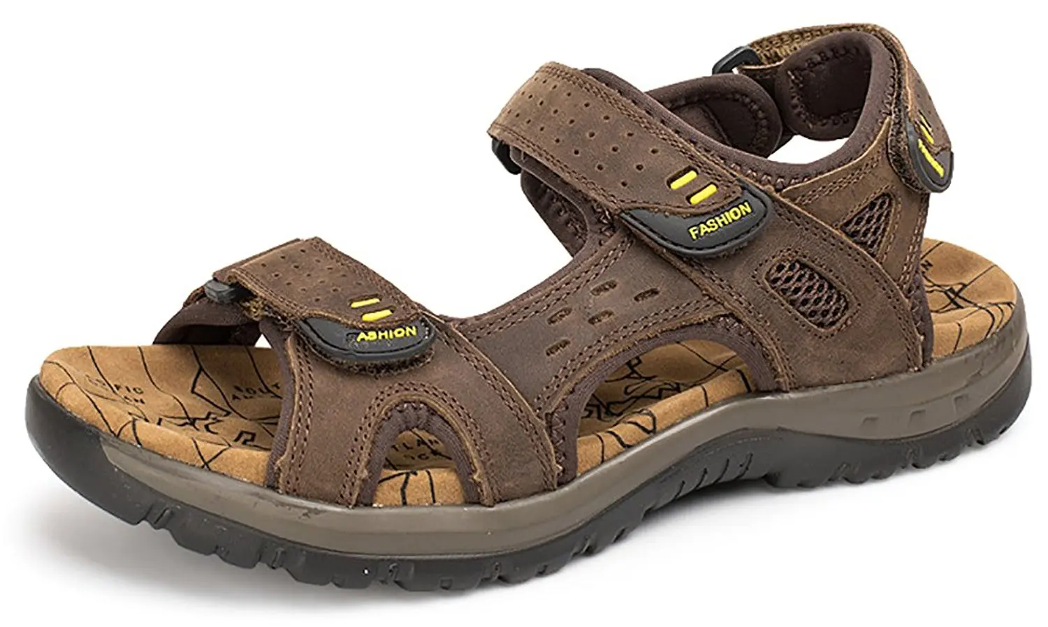 mens leather toe loop sandals